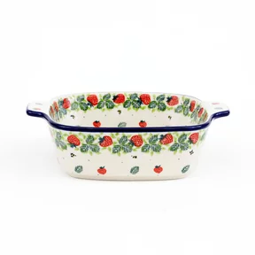 Miska ceramiczna kwadratowa H35 <br> 2709X Truskawki